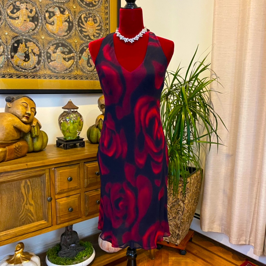 Express Halter Roses Dress